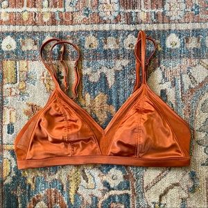 Aerie Orange Silky Bralette Size S